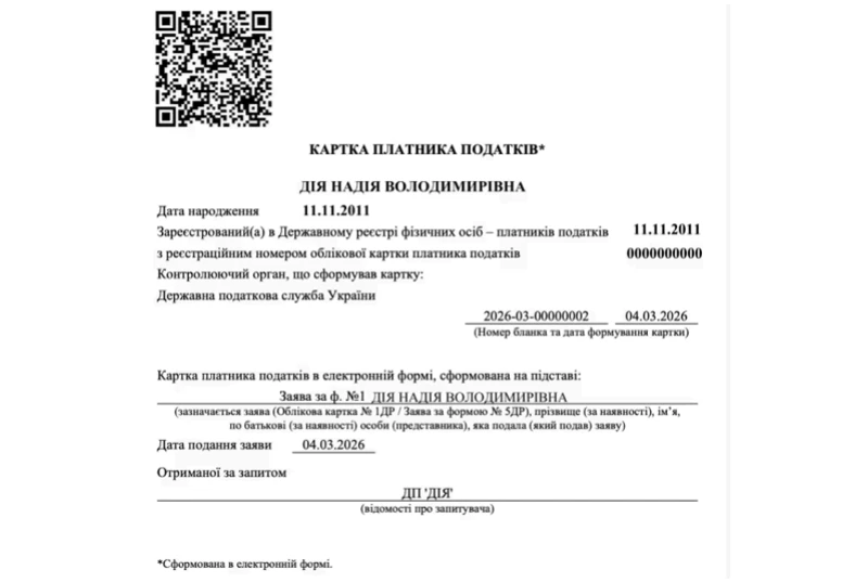 основне зображення для «Ідентифікаційний код» тепер у «Дії»: українці можуть оформити ІПН онлайн без податкової