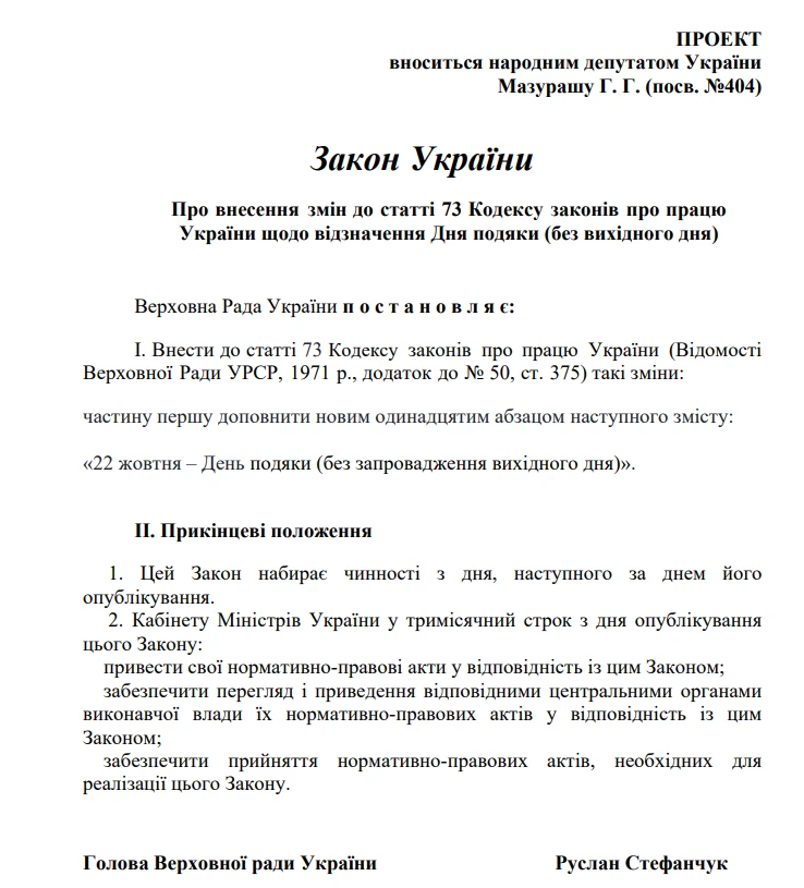основне зображення для Новий святковий день в КЗпП