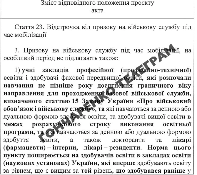 основне зображення для Відстрочки від мобілізації для студентів та працівників освіти – Уряд погодив зміни до законодавства
