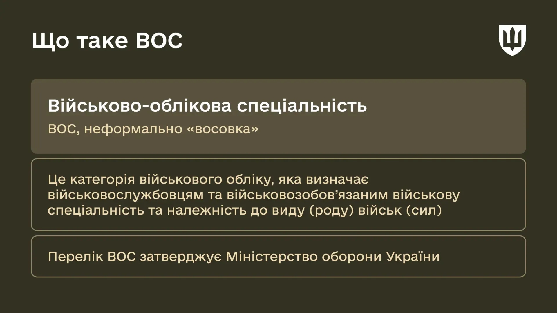 основне зображення для Як розшифрувати ВОС та чи може їх бути декілька в однієї особи